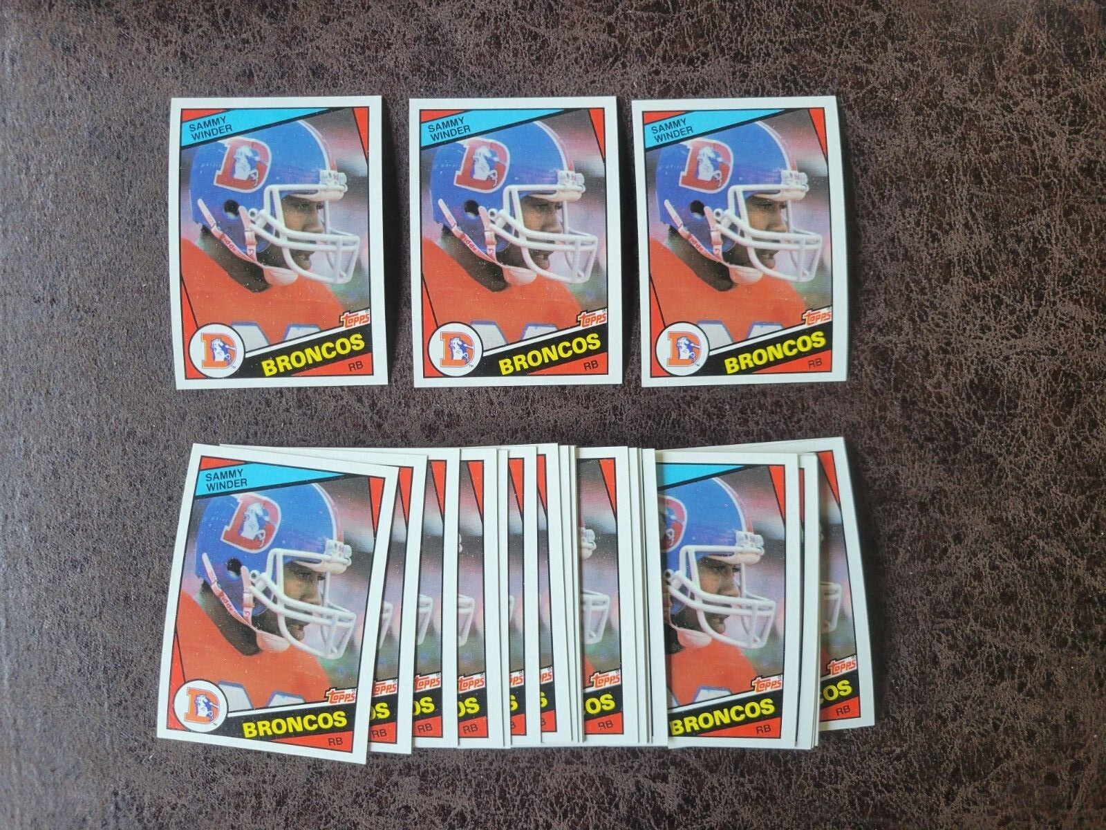 (3) 1984 Topps Football Sammy Winder rookie #71 - Denver Broncos