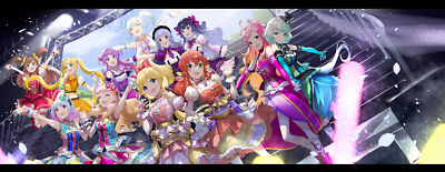 Anime girls digital art artwork 2d portrait group of Playmat Game Mat Desk
