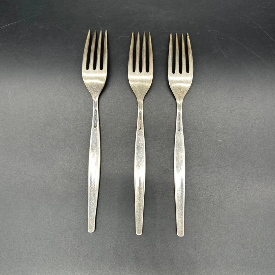 Vintage Gorham Sterling Silver Stardust Forks Mid Century Modern Atomic Flatware - Image 3 of 4
