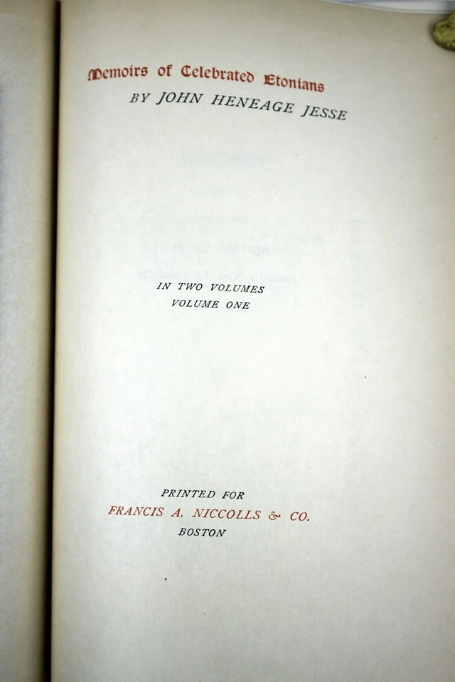 Limited Ed John Heneage Jesse CELEBRATED ETONIANS w/Original Etchings 2 Vols — 第 4/4 张图片