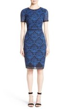 St. John Collection Kamala Embroidered Mesh Dress ( Size 10)
