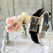 BURBERRY Rectangular Watch BU1080 Used From Japan Check description