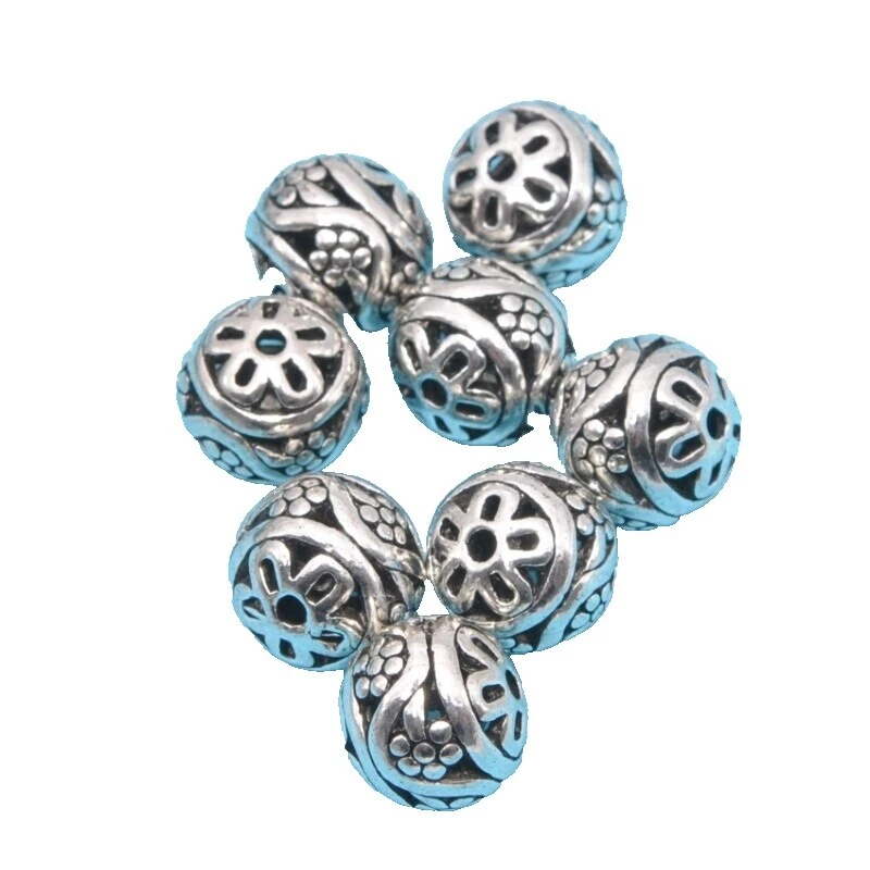 Ronda envejecido 10-Tamaño de 10.9 mm cuentas para hacer joyas