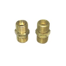 3/8 bsp brass hose couplers oxygen right or fuels left (acetylene or propane)