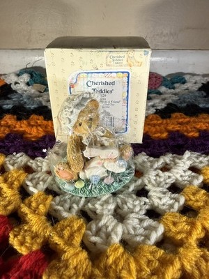 Cherished Teddies Melissa 103829 Enesco (Girl Bear Pull Toy Bunny) Figurine