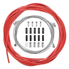 Bicycle Brake Cable Housing Set Universal Bike Shifter Cable House Kit, Red