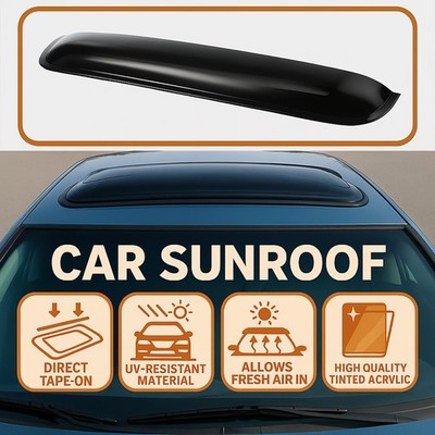 Sunroof Moon Shield Top Visor 980mm Dark Smoke For 1990-1995 Nissan Pathfinder