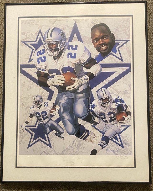 PCS Artist’s Proof Emmitt Smith/Danny Day Autographed Lithograph #47/60