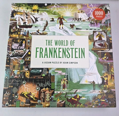 #ad The World of Frankenstein : A Jigsaw Puzzle by Adam Simpson 1000 Pieces NEW $29.97
