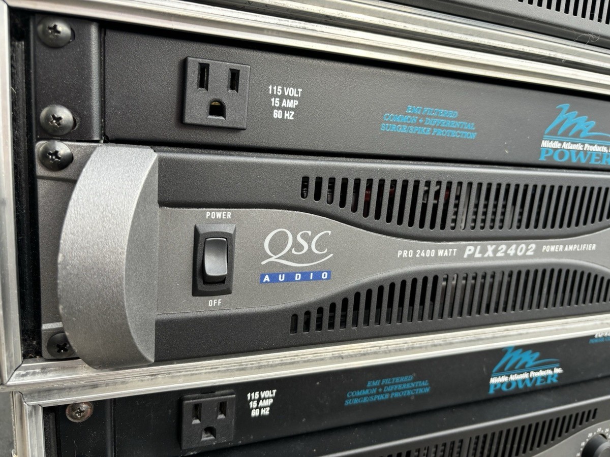 Lot of 3 QSC PLX2402 1602 TESTED & WORKING Stereo Power Amplifier