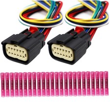 LIZAPUS 2Pcs 12 Pin Headlights Connector Compatible with Ram 3500 2019-2024 6...