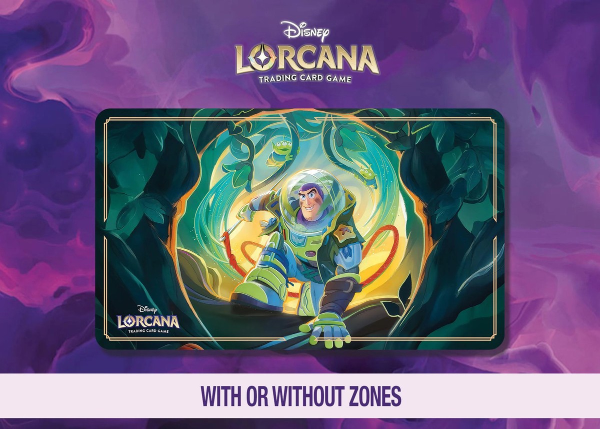 Disney Lorcana Playmat Buzz Lightyear | Neoprene 24x14 Stitched