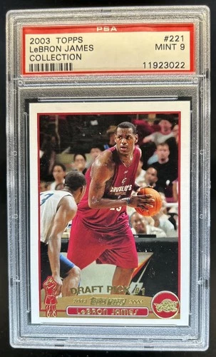 2003-04 Topps LeBron James Factory Set Rookie RC #221 Cavaliers PSA 9