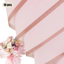 10 SHEETS FLOWER WRAPPING PAPER GOLD EDGE WATERPROOF BOUQUET DIY WEDDING BIRTHDA