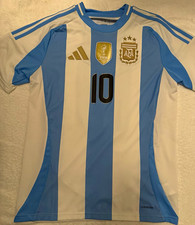 adidas Argentina Messi #10 Soccer Jersey M Blue/White