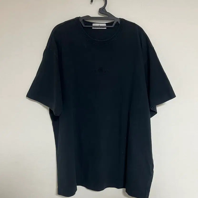 Stone Island Black Logo Embroidered T-Shirt