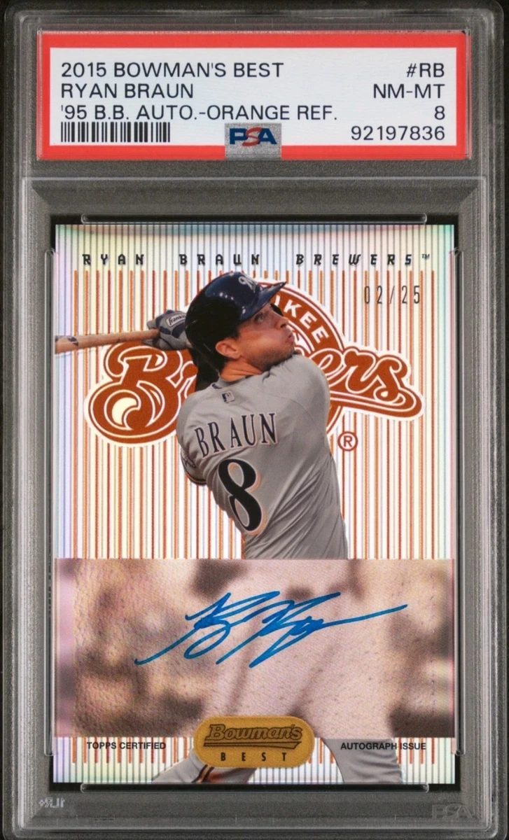 Ryan Braun Milwaukee Brewers Baseball Autographed Sports Trading 