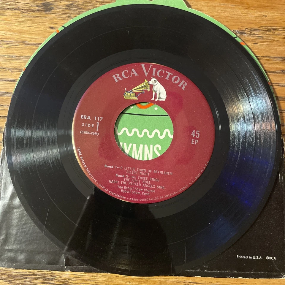 Robert Shaw Christmas Hymns And Carols 7” EP RCA W/ Ornament Pic Sleeve VG-!!!! Foto 4 de 4