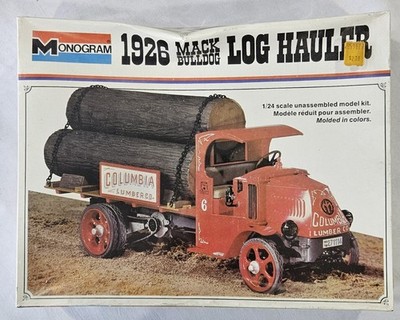 Vintage 1926 Mack Bulldog Log Hauler Monogram #2401 1/24 Scale - New In Box