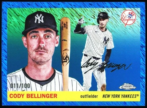 2025 Topps Chrome Platinum Cody Bellinger #26 Blue Lava Refractor /100