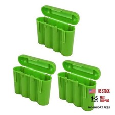 3 Pack AA/AAA / CR123A Green Battery Holder Storage Cases