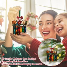 2D Acrylic Christmas Tree Pendant Decoration, Christmas Tree Decoration,