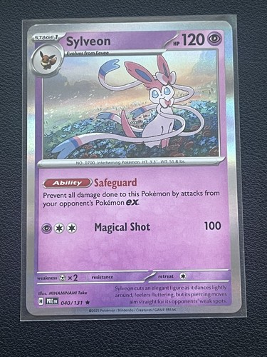 Pokemon Sylveon Prismatic Evolutions 40/131 Normal Holo Near Mint English
