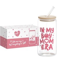 Boy Mom Gifts for New Mom Glass cup