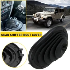 Shift Knob Shifter Boot Cover Black for 2007 2008 2009 2010 Jeep Wrangler 3.8L