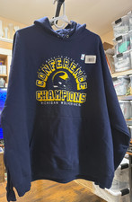 2022 Back to Back Big Ten Conference Champs Michigan Wolverines XXL Hoodie, NEW.