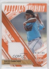 2019 Panini Elite Extra Edition Prospect Materials Orange /199 Sixto Sanchez s3g