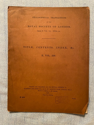 Title, Contents, Index, &c.