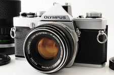 Exc 5 Olympus OM-1 SLR Film Camera F.Zuiko AUTO-S 50mm F1.8 75-150mm F4 JAPAN