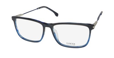 NEW LOZZA VL4212 EYEWEAR RECTANGULAR BLUE 06X8 MENS FULL-RIM 56-15-145 METAL &