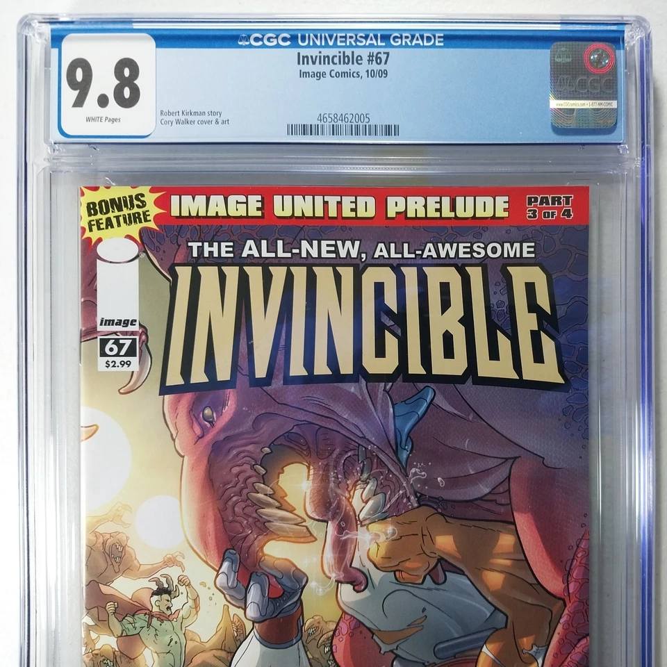 INVINCIBLE #67 CGC 9.8 1st Full App of Space Racer Top Pop Low Census Image 2009 - Image 2 of 4