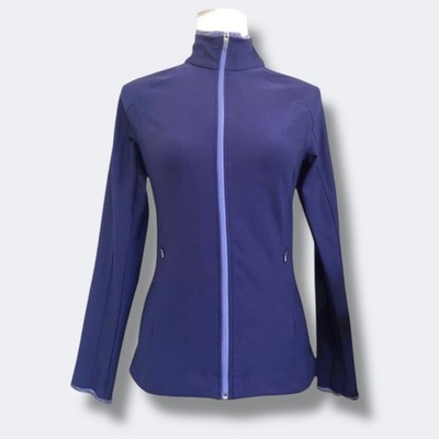 Lucy Women s Jacket Size XS Purple Fitted Full Zip Moisture Wicking Activewear