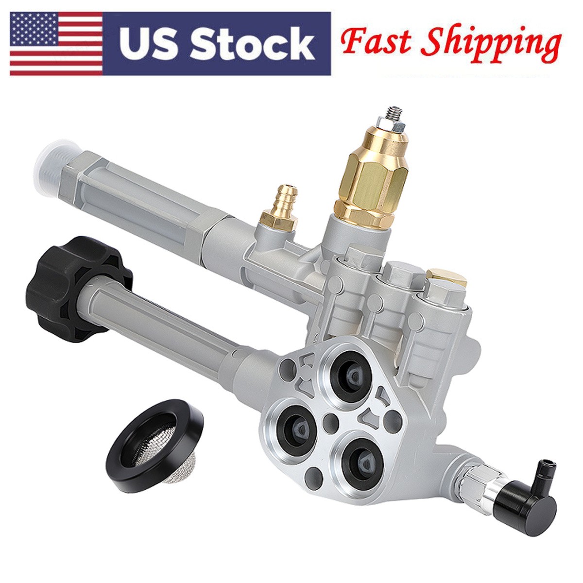 Troy Bilt Complete Pressure Washer Pump Head Washer Pump Silver ...