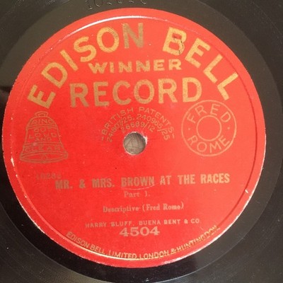 Harry Bluff, Buena Bent - Mr. & Mrs. Brown At The Races (Shellac, 10'')