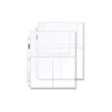 BCW Pro 3 Pocket Photo Sleeves Clear Archival Quality for 4x6 Photographs