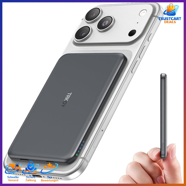Powerbank 5000Mah Magnetisch FüR Iphone Schnellladung Kabellose USB-C Externe-image