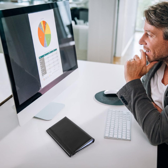 2 Leather pu Business Cards Holder Case Organizer 180 Name ID Credit Card Book