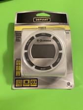 Defiant Heavy Duty Digital Timer 7-Day Programmable Dual Grounded Outlets