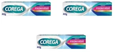 3 X COREGA  FLAVORLESS GUM PROTECTIVE DENTURE FIXING CREAM 3X40GR