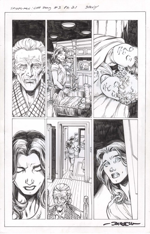 Bagley SPIDER-MAN LIFE STORY 3 pg 21 1st app issue ever spidey MJ twins kids WOW