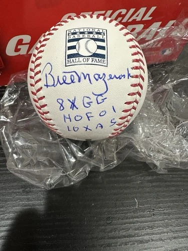 Bill Mazeroski Signed Hall Of Fame Baseball With Inscriptions