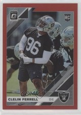2019 Panini Donruss Optic Rookies Red Prizm 59/99 Clelin Ferrell #104 kq9