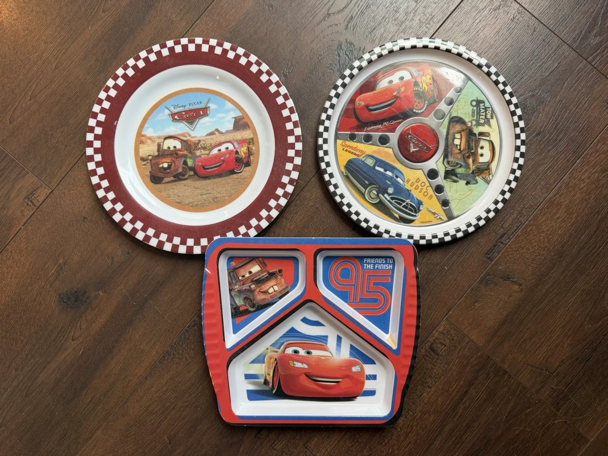 Zak! Disney Pixar CARS Melamine Childs Plate Set Lightening