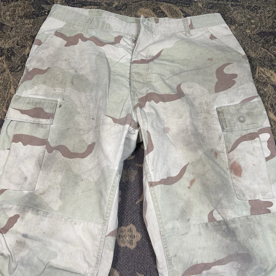 Пустынный камуфляж DCU грузовой брюки большой короткий армия боя мужской USGI отсутствует верхняя кнопка - Изображение 2 из 4
