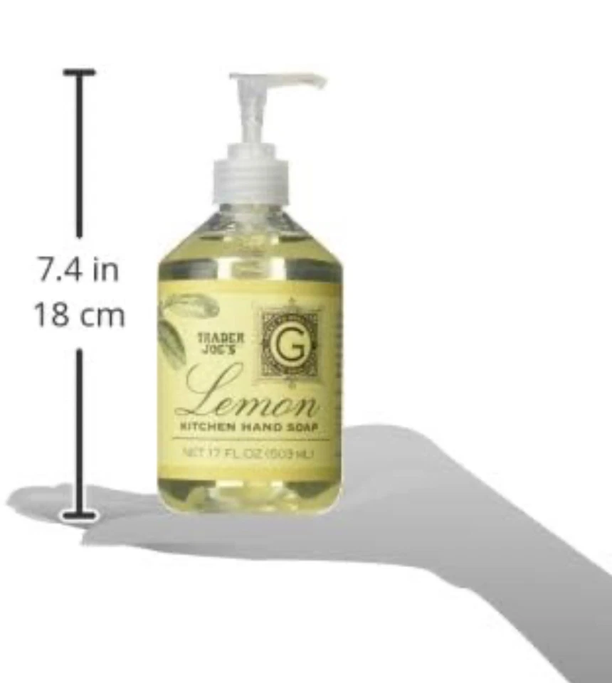 Lot of 2 Trader Joes Lemon Kitchen Hand Soap 17 fl oz Bathroom Kitchen - Image 3 of 3
