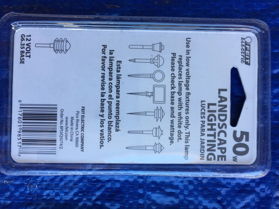 2 FEIT Electric 50-Watt GY6.35 12-Volt BI-PIN Landscape Light Bulbs 12V - NEW - Image 2 of 2